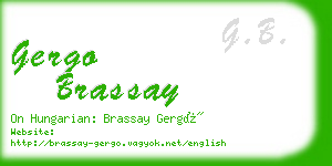 gergo brassay business card